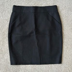 NWT J Crew Pencil Skirt Black